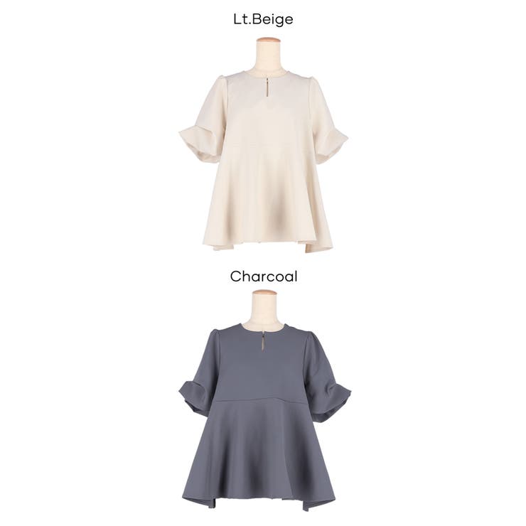 一枚で品よく決まる、ボリューム袖ペプラムブラウス | coca | 詳細画像18 