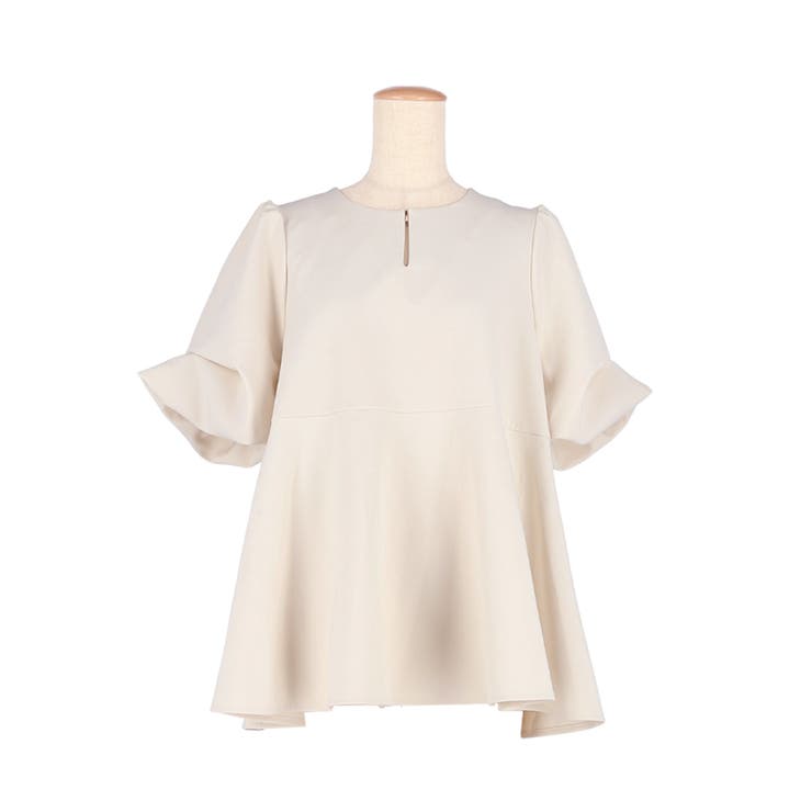 一枚で品よく決まる、ボリューム袖ペプラムブラウス | coca | 詳細画像2 