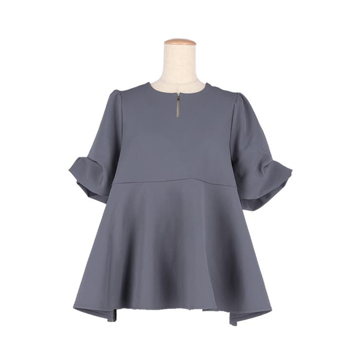 一枚で品よく決まる、ボリューム袖ペプラムブラウス | coca | 詳細画像3 