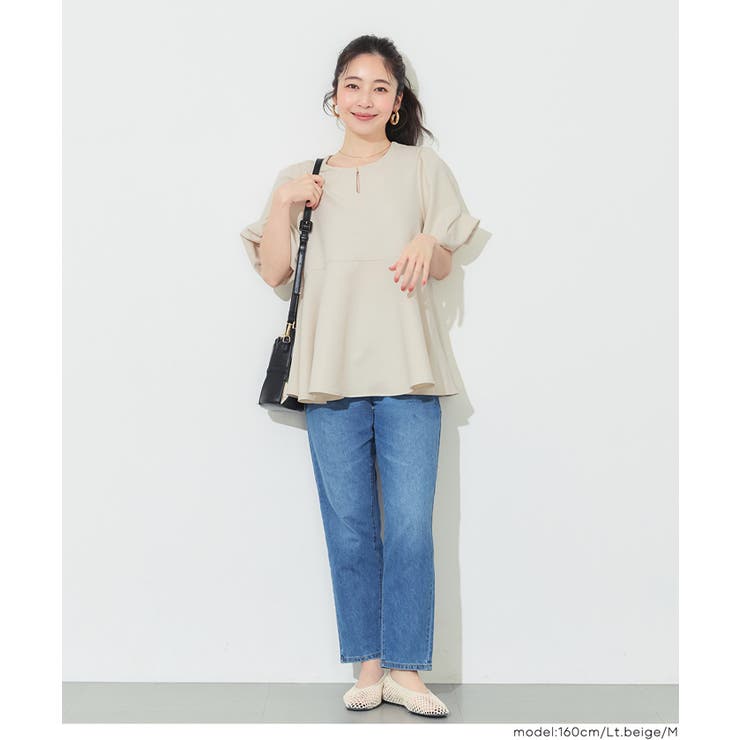 一枚で品よく決まる、ボリューム袖ペプラムブラウス | coca | 詳細画像10 