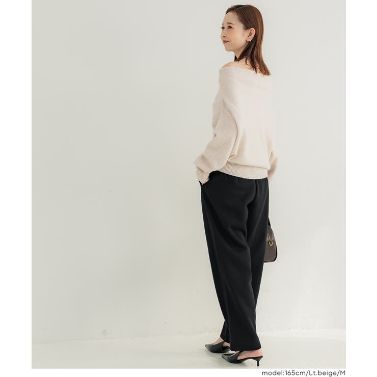 縮絨ニットワンショルダートップス | coca | 詳細画像15 