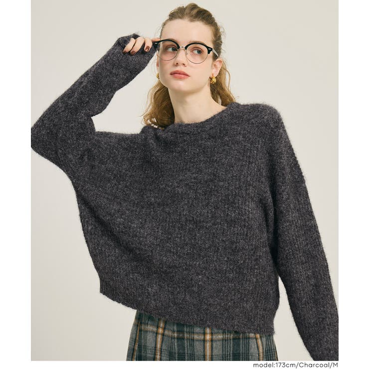 [Charcoal] | オーバーサイズニットトップス | coca