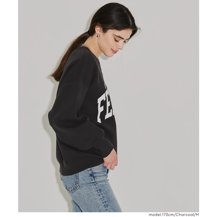 スウェットライクニット プリントトップス | coca | 詳細画像14 