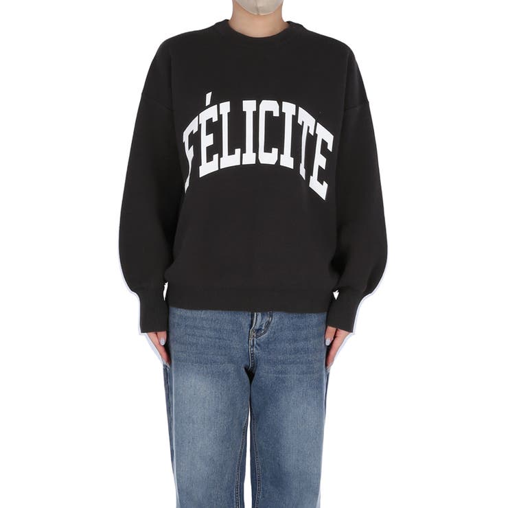 スウェットライクニット プリントトップス | coca | 詳細画像4 