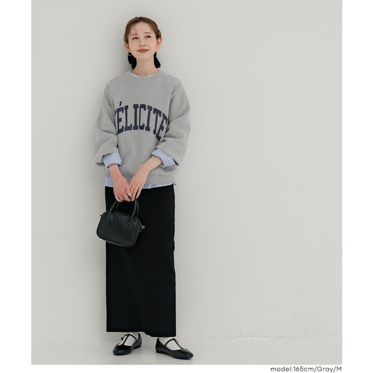 スウェットライクニット プリントトップス | coca | 詳細画像8 