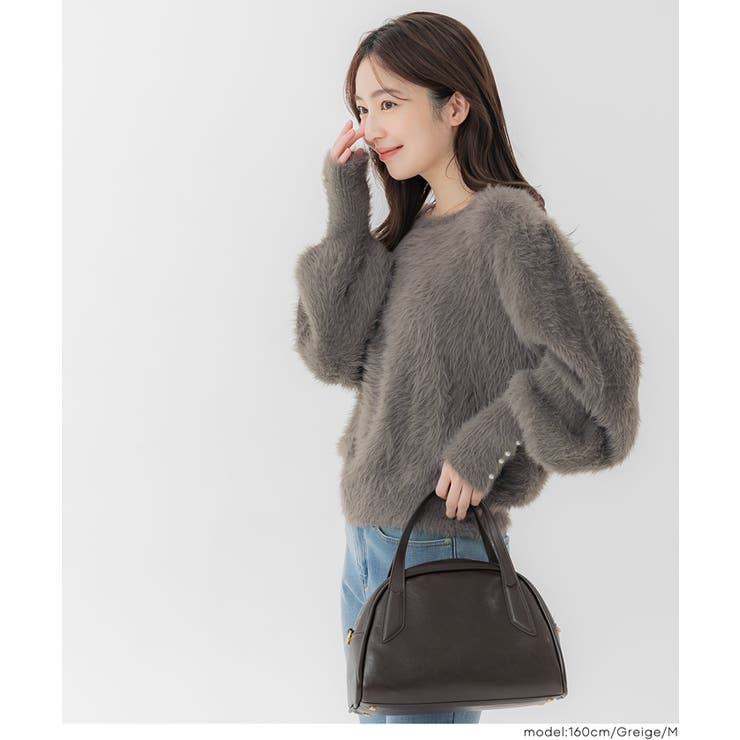 袖パールシャギーニットトップス | coca | 詳細画像16 