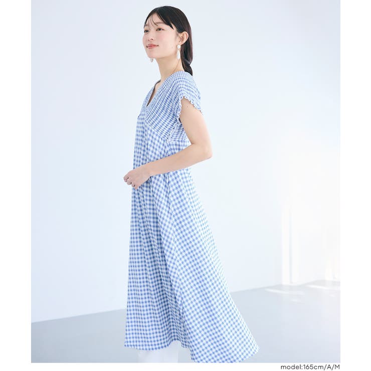 シャーリングバックリボンワンピース レディース | coca | 詳細画像11 