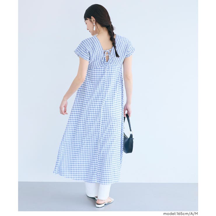 シャーリングバックリボンワンピース レディース | coca | 詳細画像12 