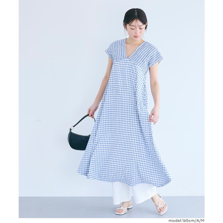 シャーリングバックリボンワンピース レディース | coca | 詳細画像10 