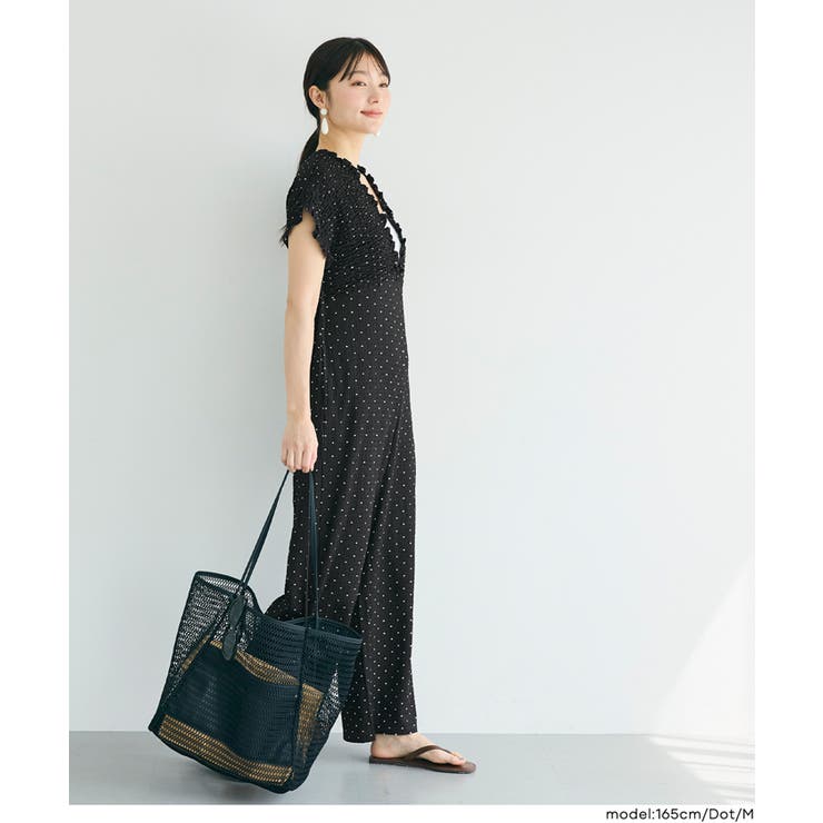 シボシャーリングVネックオールインワン | coca | 詳細画像18 