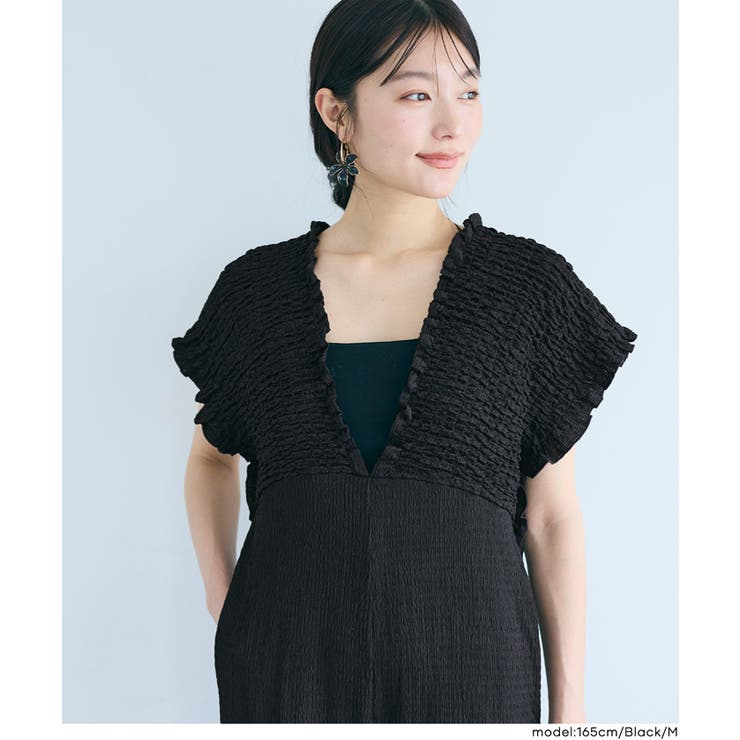 シボシャーリングVネックオールインワン | coca | 詳細画像9 