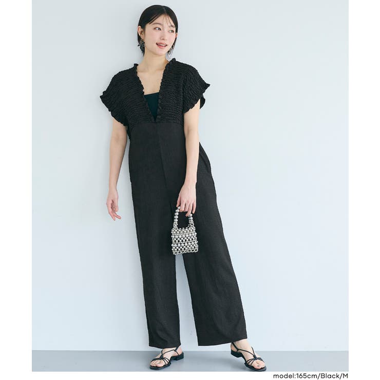 シボシャーリングVネックオールインワン | coca | 詳細画像10 