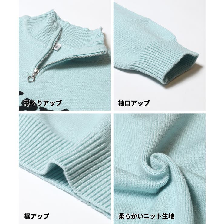 ハーフジップニットトップス | coca | 詳細画像13 