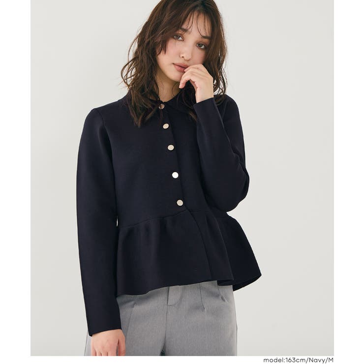 金ボタンフレアニットトップス | coca | 詳細画像16 