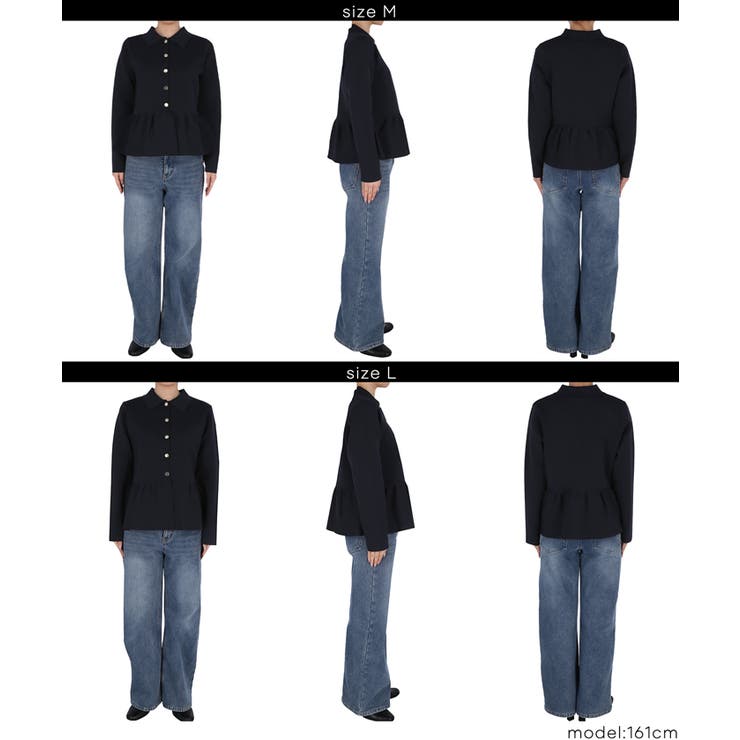 金ボタンフレアニットトップス | coca | 詳細画像19 