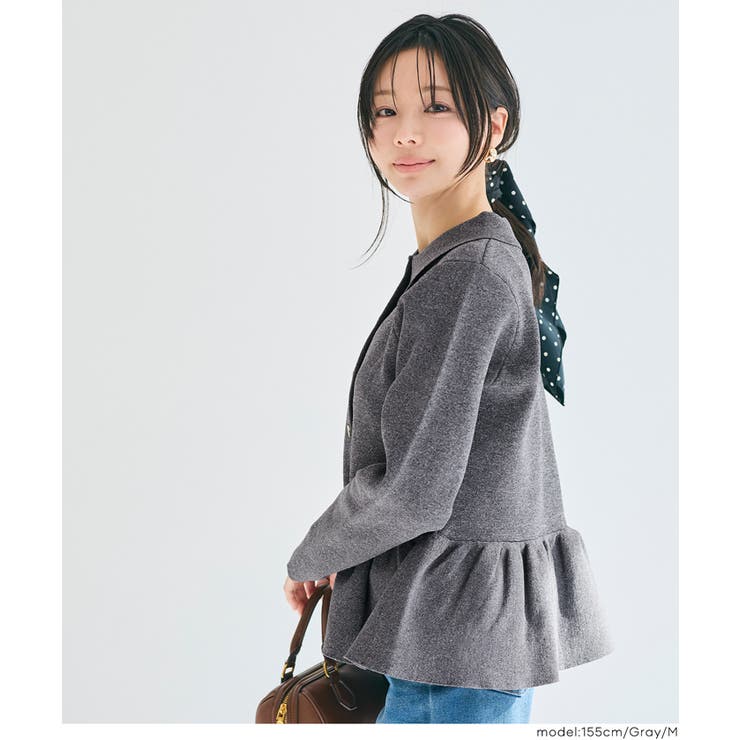 金ボタンフレアニットトップス | coca | 詳細画像8 