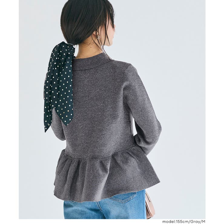 金ボタンフレアニットトップス | coca | 詳細画像9 