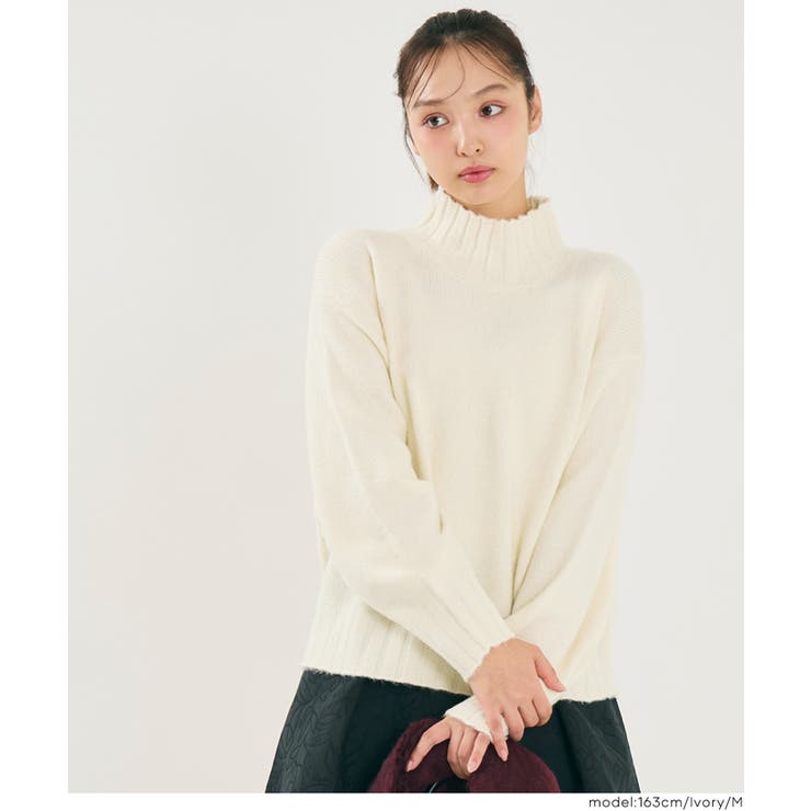 ボリュームスリーブボトルネックニットトップス | coca | 詳細画像11 