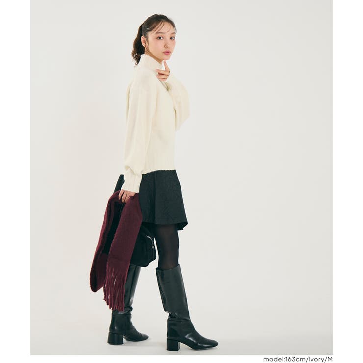 ボリュームスリーブボトルネックニットトップス | coca | 詳細画像12 