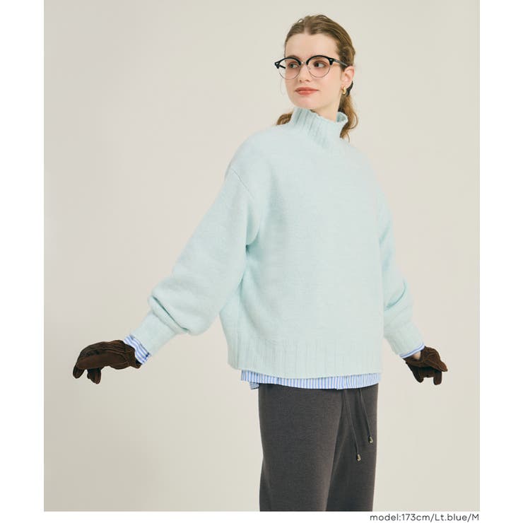 ボリュームスリーブボトルネックニットトップス | coca | 詳細画像14 