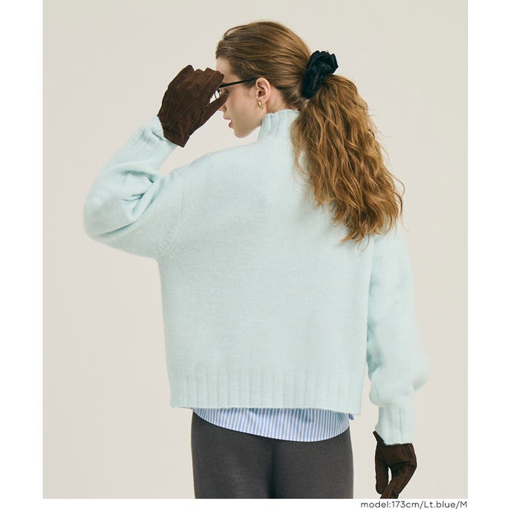 ボリュームスリーブボトルネックニットトップス | coca | 詳細画像16 