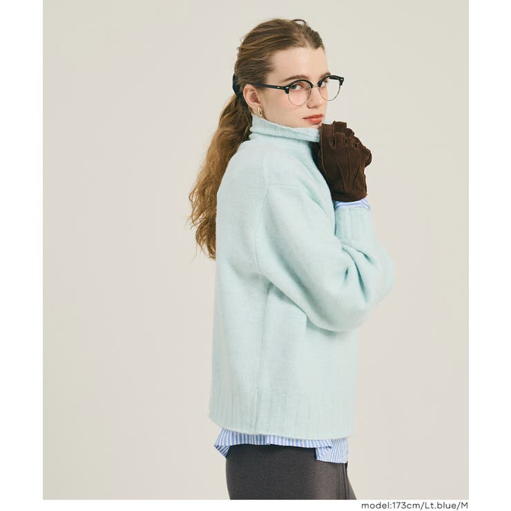 ボリュームスリーブボトルネックニットトップス | coca | 詳細画像18 