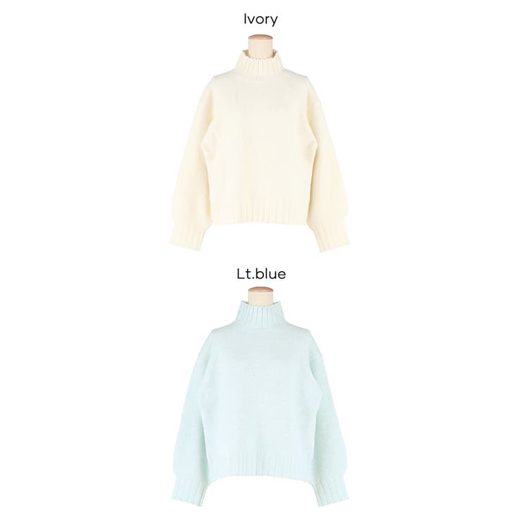 ボリュームスリーブボトルネックニットトップス | coca | 詳細画像22 