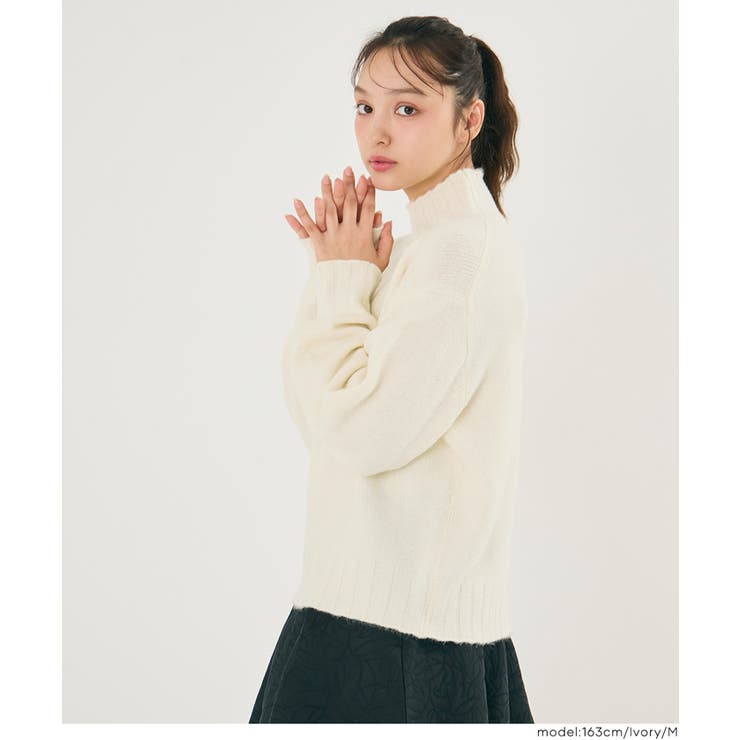 ボリュームスリーブボトルネックニットトップス | coca | 詳細画像9 