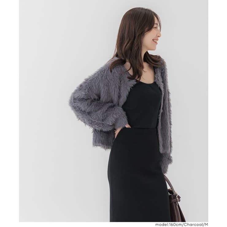 クルーネックシャギーニットカーディガン | coca | 詳細画像13 