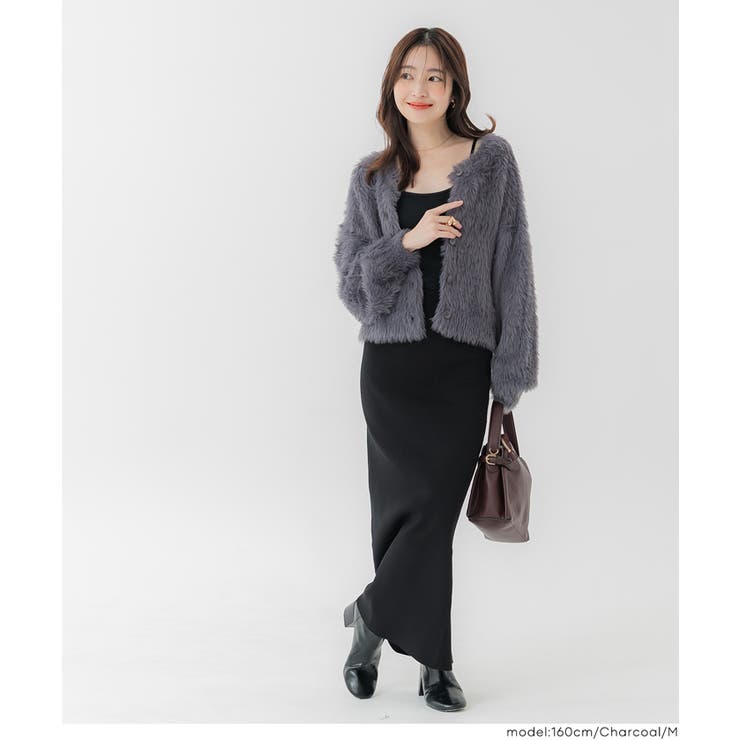 クルーネックシャギーニットカーディガン | coca | 詳細画像14 