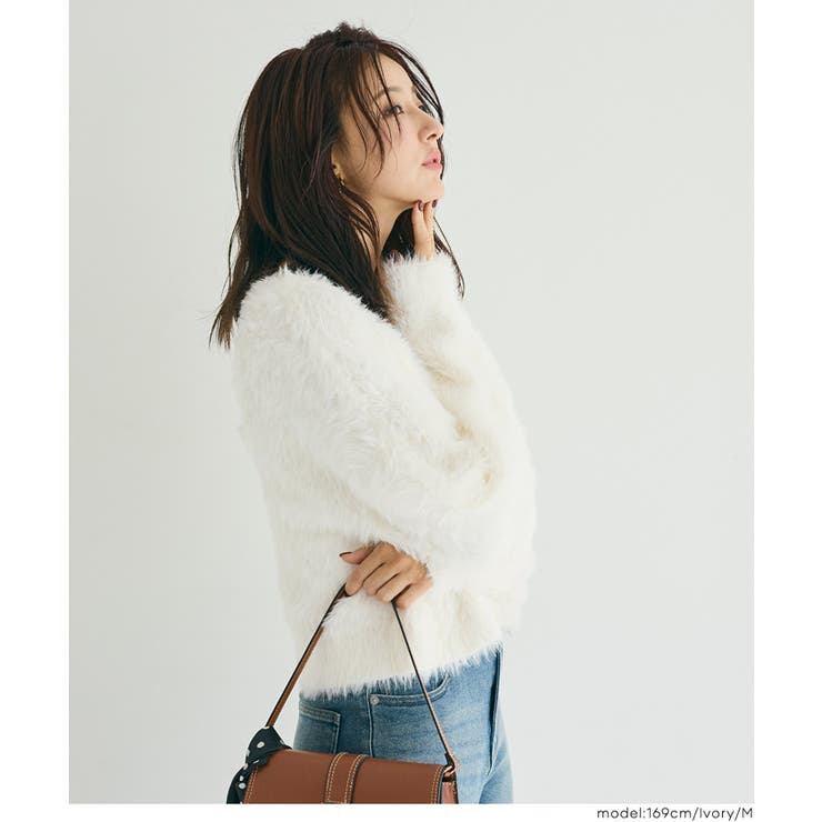 クルーネックシャギーニットカーディガン | coca | 詳細画像20 