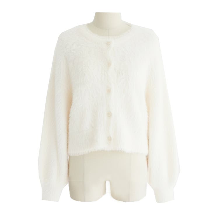 クルーネックシャギーニットカーディガン | coca | 詳細画像2 