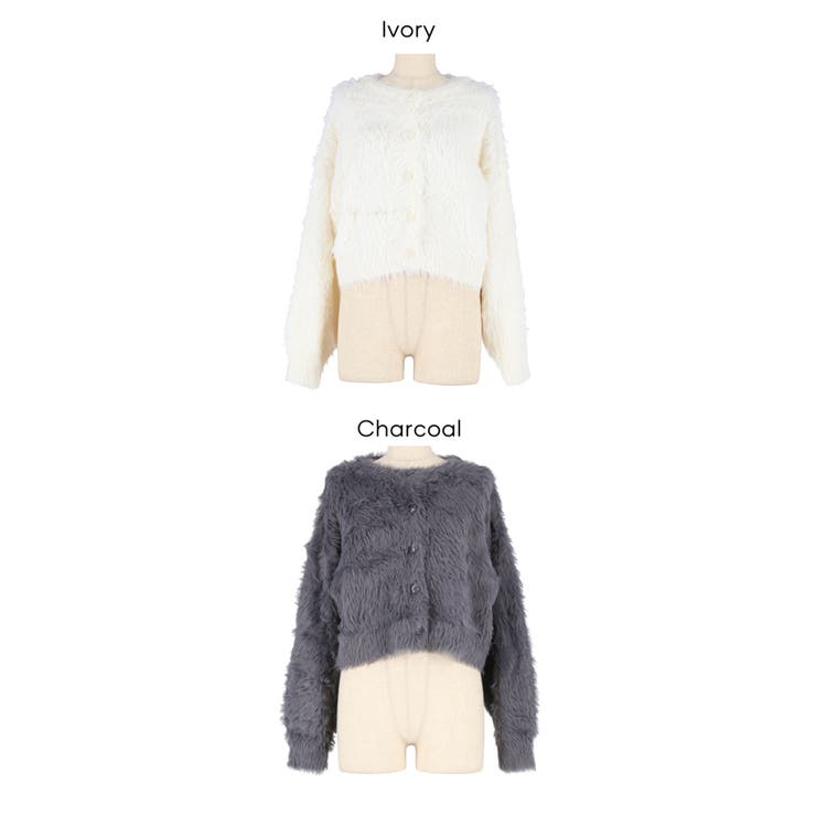 クルーネックシャギーニットカーディガン | coca | 詳細画像23 