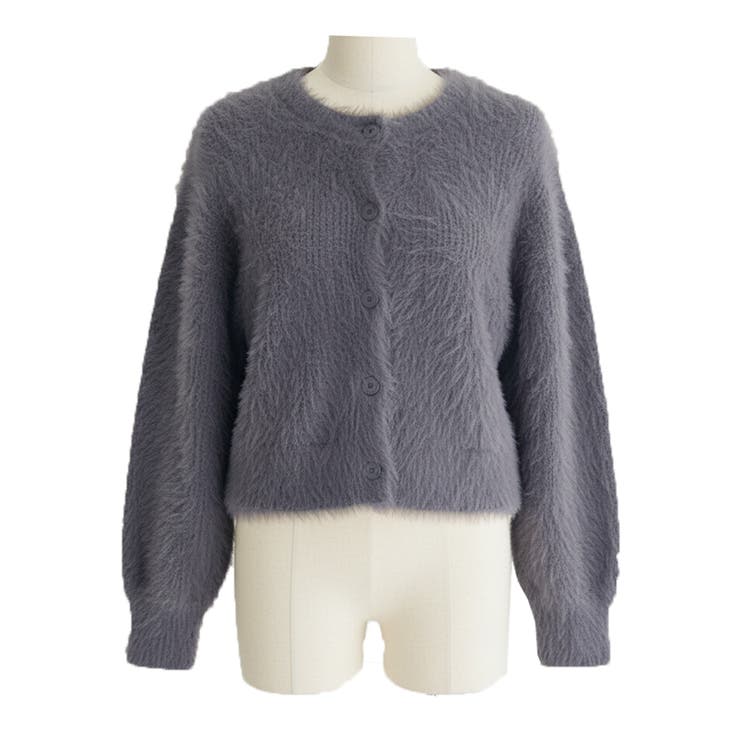 クルーネックシャギーニットカーディガン | coca | 詳細画像3 