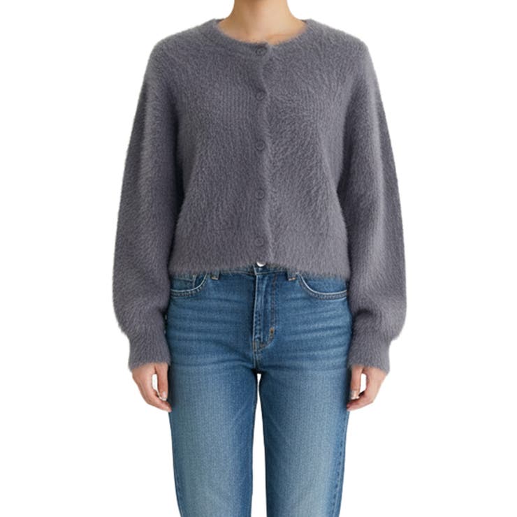 クルーネックシャギーニットカーディガン | coca | 詳細画像4 