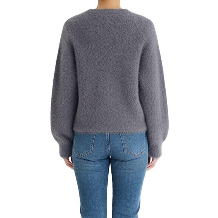 クルーネックシャギーニットカーディガン | coca | 詳細画像6 