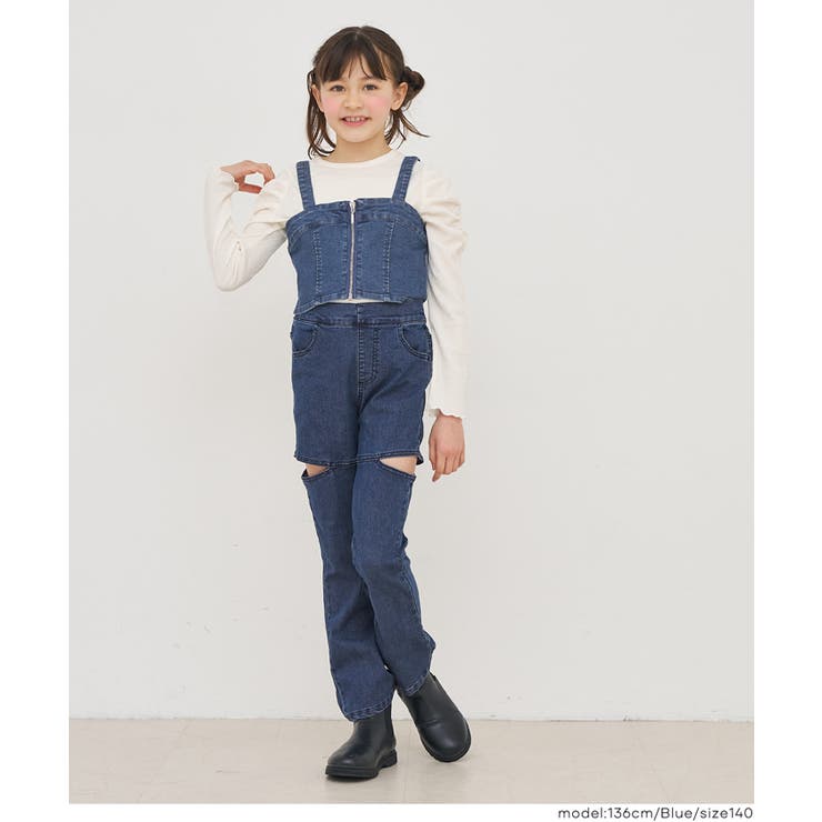 デニムジップビスチェ キッズ | coca | 詳細画像2 