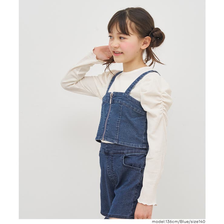 デニムジップビスチェ キッズ | coca | 詳細画像3 