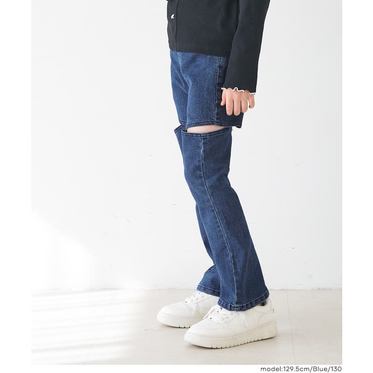 デニムカットアウトパンツ キッズ | coca | 詳細画像3 