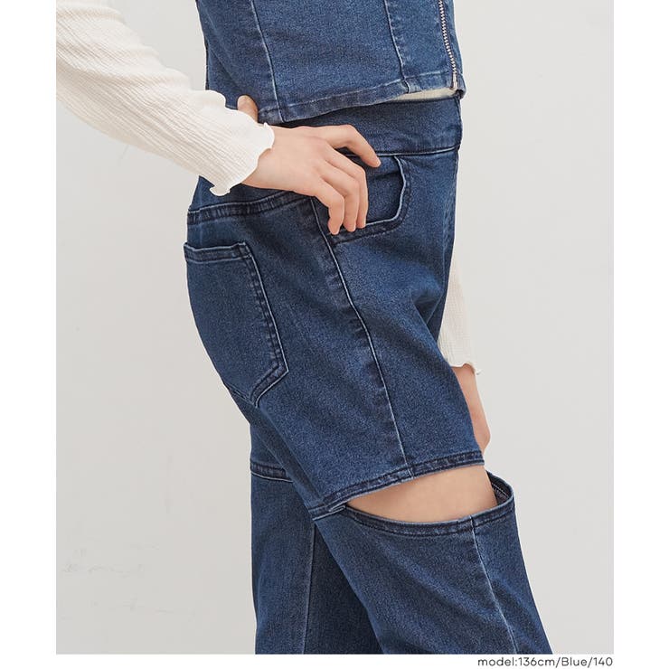 デニムカットアウトパンツ キッズ | coca | 詳細画像7 