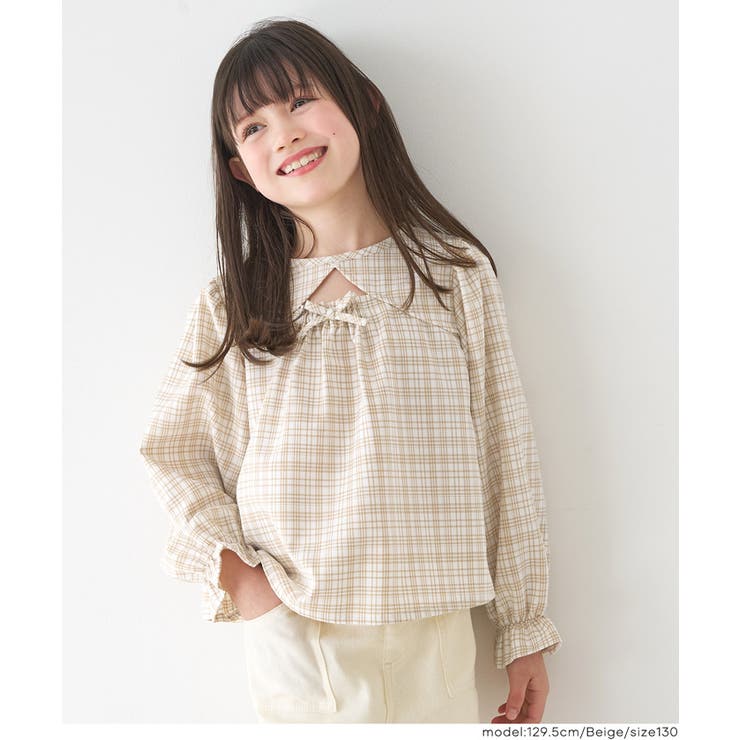 ［Beige］ | チェックブラウス | coca