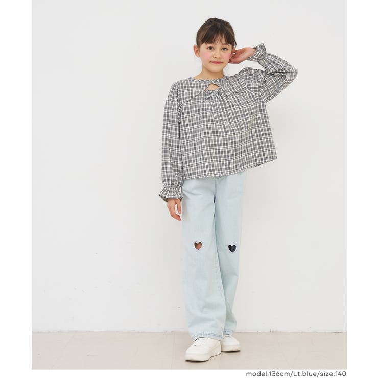 デニムハート刺繍パンツ | coca | 詳細画像8 