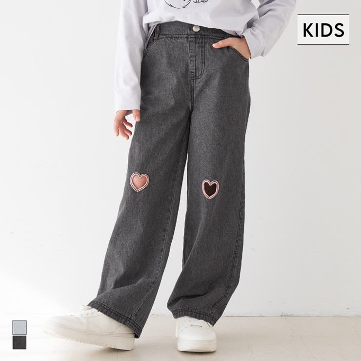 デニムハート刺繍パンツ | coca | 詳細画像1 