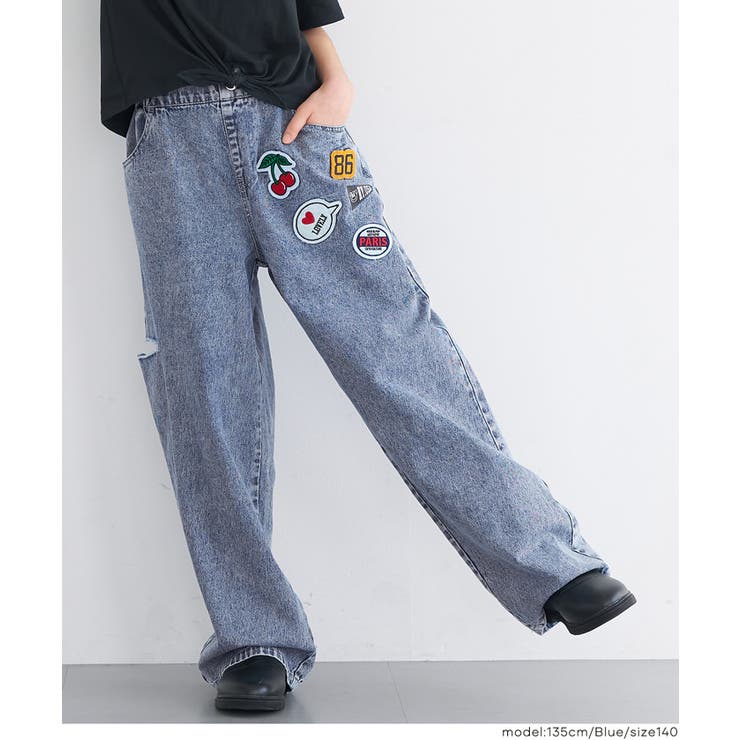 遊び心たっぷり♪デニムワッペンパンツ | coca | 詳細画像3 