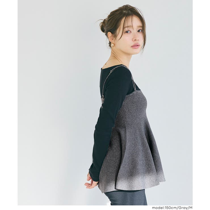 ペプラムニットキャミソール | coca | 詳細画像14 