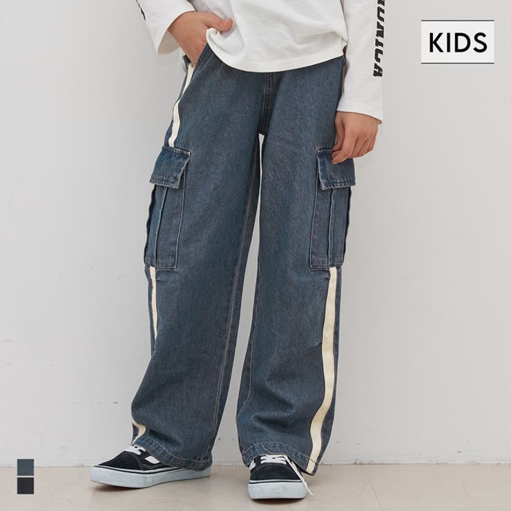 デニムラインカーゴパンツ | coca | 詳細画像1 