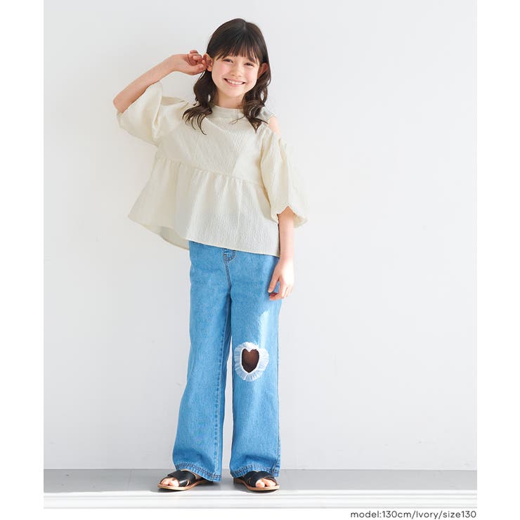 肩あきジャカードブラウス キッズ | coca | 詳細画像11 