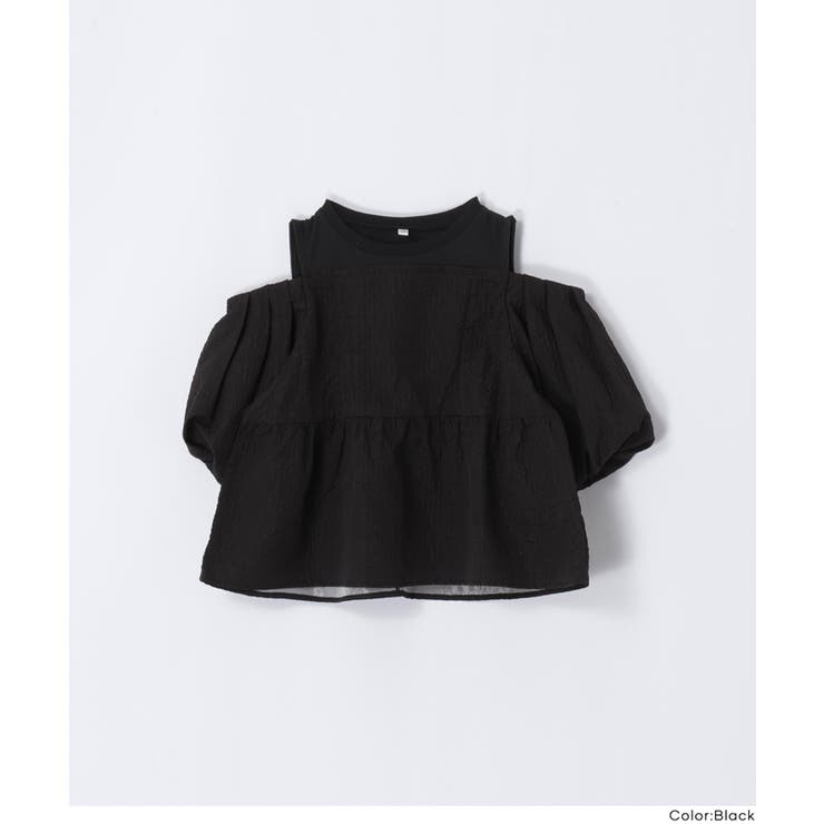 肩あきジャカードブラウス キッズ | coca | 詳細画像16 