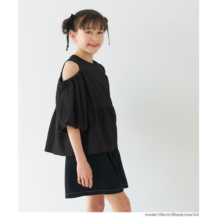 肩あきジャカードブラウス キッズ | coca | 詳細画像6 