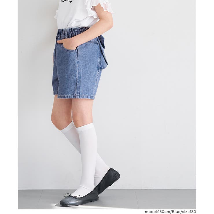 デニムバックリボンショートパンツ キッズ | coca | 詳細画像3 
